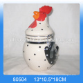 Personalized chicken shaped ceramic animal spoon rest